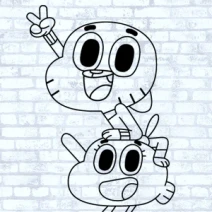 Gumball Color In